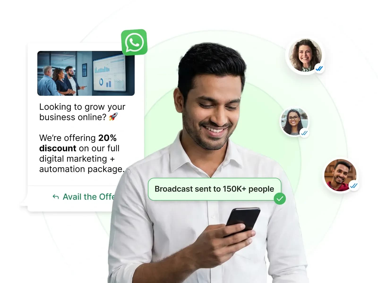 WhatsApp broadcasting preview