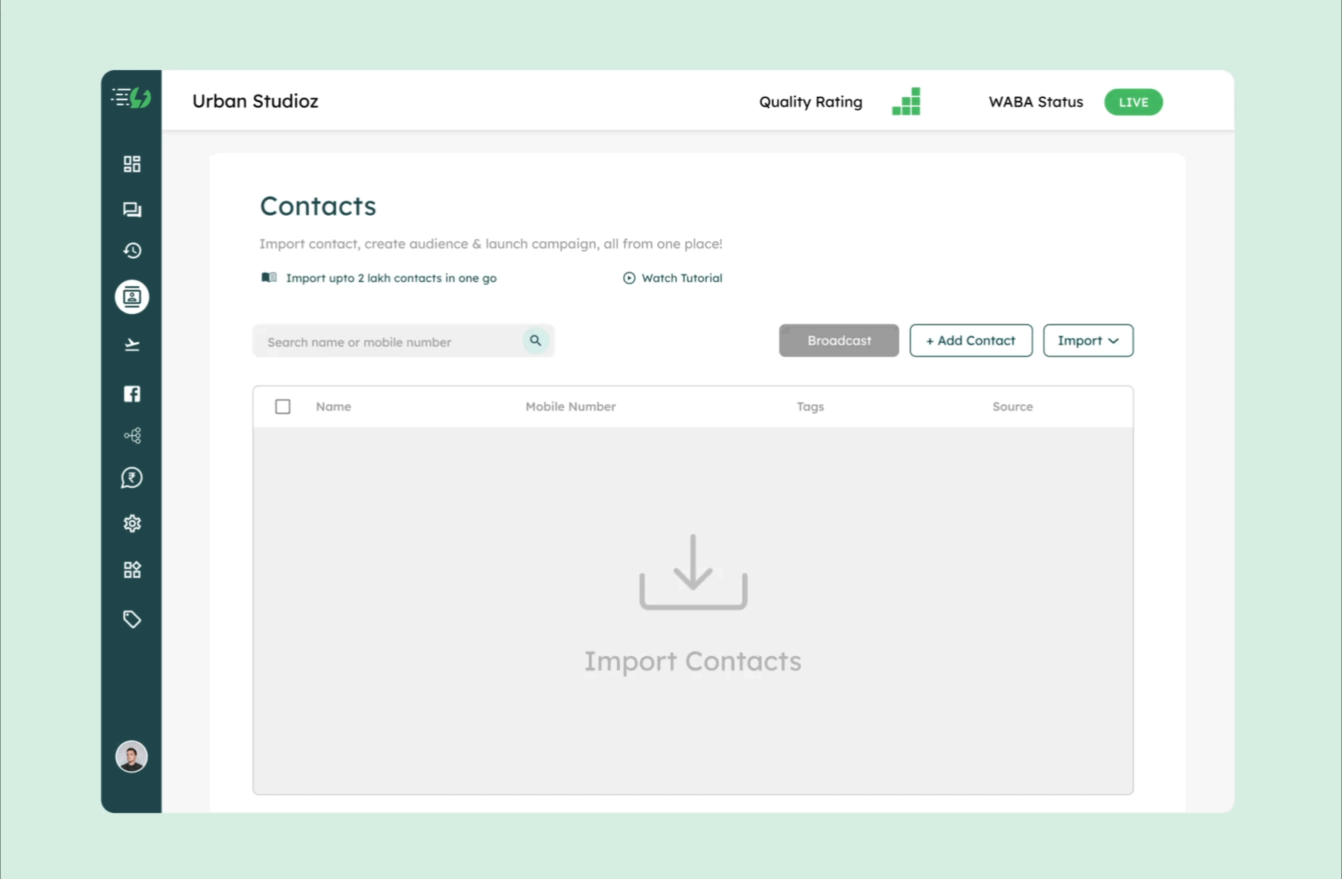Send WhatsApp broadcast in bulk