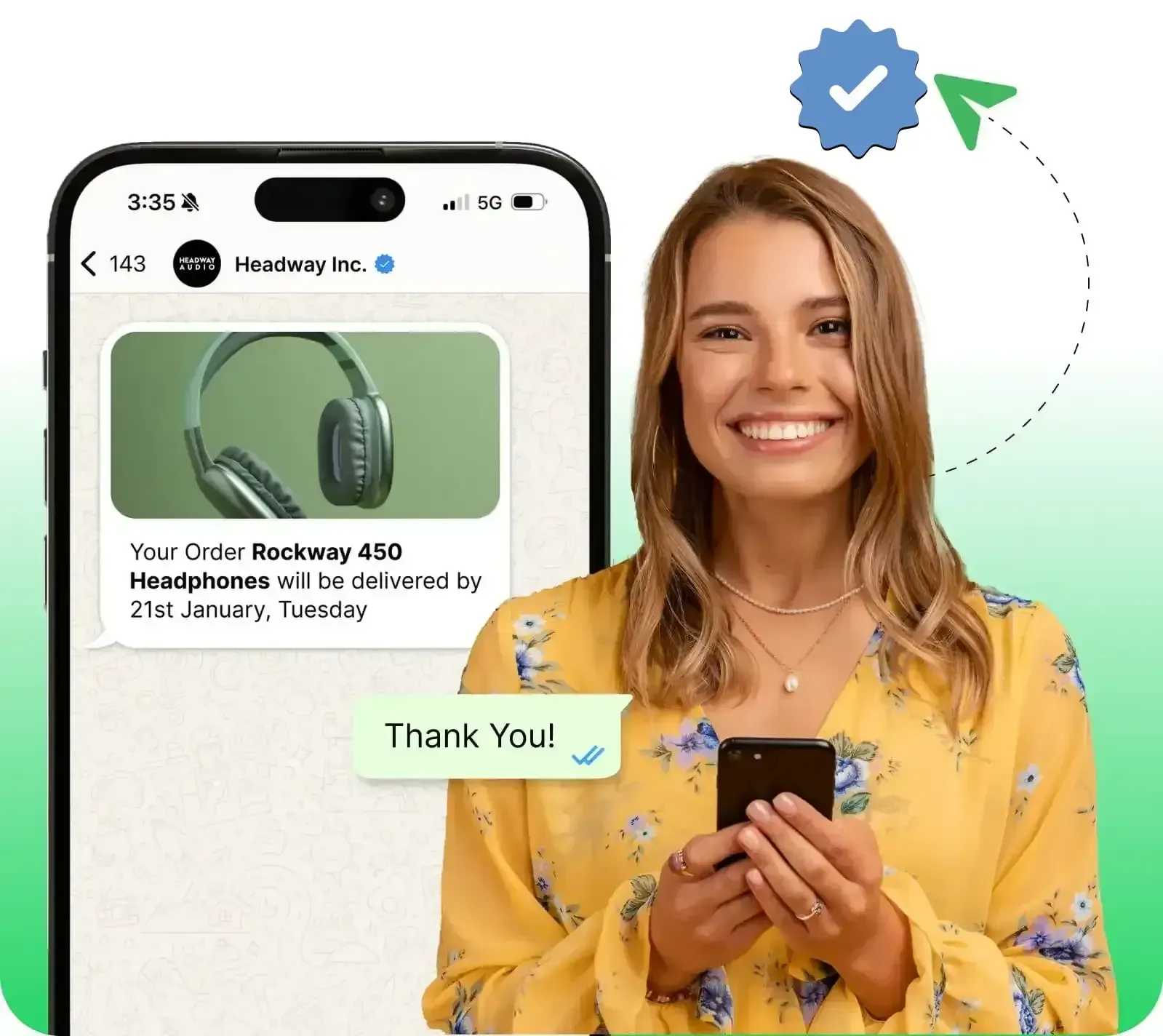 Free verified blue tick on WhatsApp
